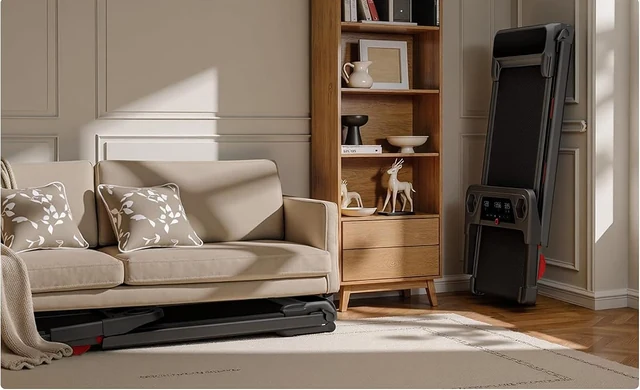 SF60 stored beside a sofa in a home setting